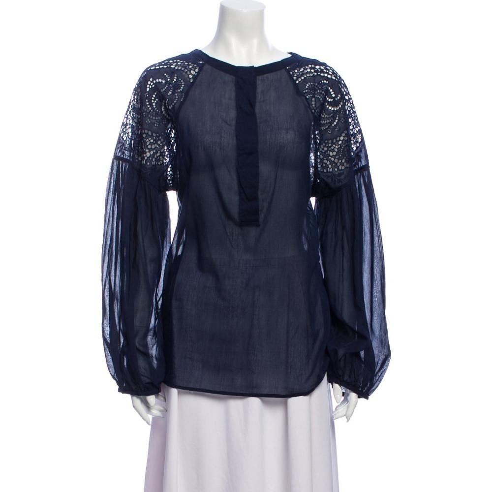 STELLA MCCARTNEY BISHOP SLEEVE BLUE BLOUSE IT 40​